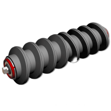 Mining rubber spiral return roller